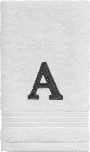 Miniatura 6 de Avanti Linens - Toalla de dedos, algodón suave y absorbente, decoración de baño bordada (colección de monogramas, inicial J)
