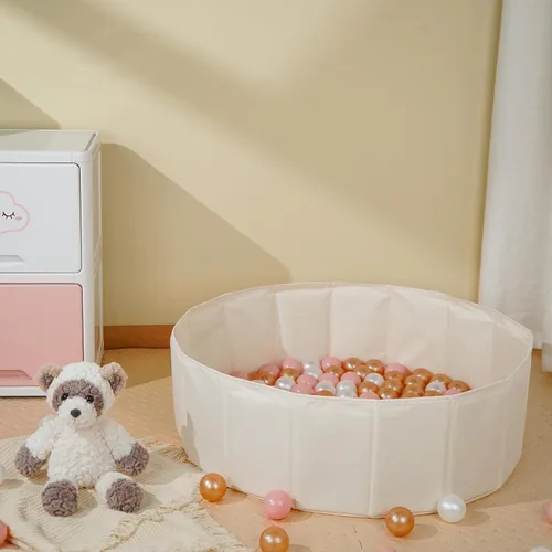 Miniatura 3 de Pozo de pelotas para bebés, bebés, perros, gatos, niños pequeños, tienda de campaña plegable, corralito de juegos con bolsa de almacenamiento, Beige