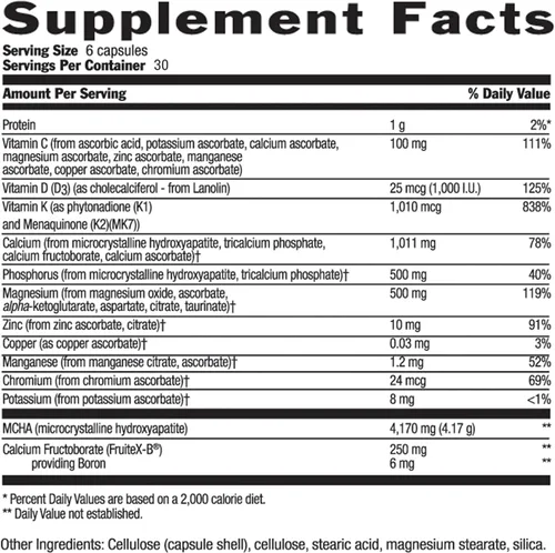 Miniatura 2 de Country Life Bone Solid - Suplemento de salud ósea con hidroxiapatita microcristalina (MCHA), calcio, magnesio, zinc, vitaminas K2 y D3 para mejorar