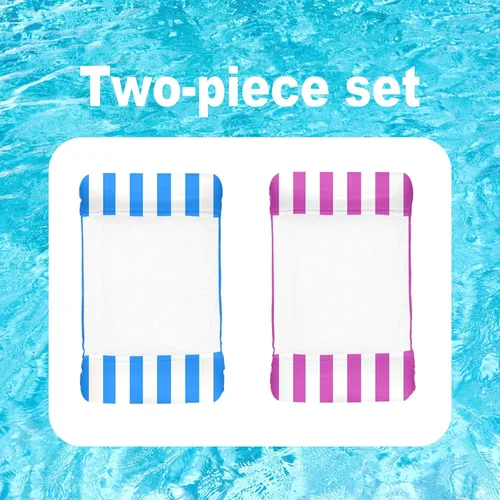 Miniatura 5 de Flotadores de piscina para adultos, balsas flotantes de malla inflables mejoradas, flotador de piscina multiusos 4 en 1, hamaca de agua, flotadores
