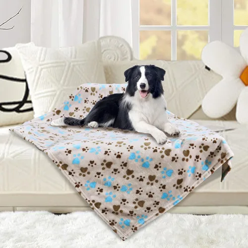 Miniatura 10 de Rezutan Mantas para Perros Grandes, Mantas de Franela para Perros y Gatos Lavables, Suave Manta para Mascotas y Funda para Jaula de Perro, Lindo