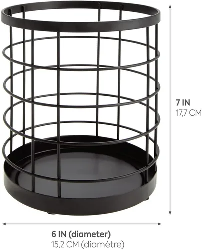 Miniatura 2 de iDesign Recipiente de Cocina para Utensilios - Recipiente de Cocina de Acero Portautensilios para Encimera - Negro Mate