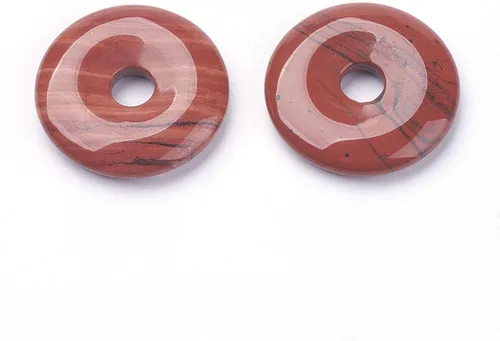 Miniatura 21 de FASHEWELRY 10 colgantes de piedras preciosas de disco de jade natural de 0.945-0.984 in, agujero grande curativo chakra, piedra pulida, abalorios