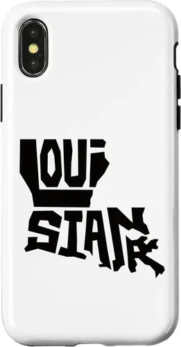 Miniatura 5 de Funda para iPhone 11 Pro Max Patriotic Home State Map of Louisiana Text Art Shape Design