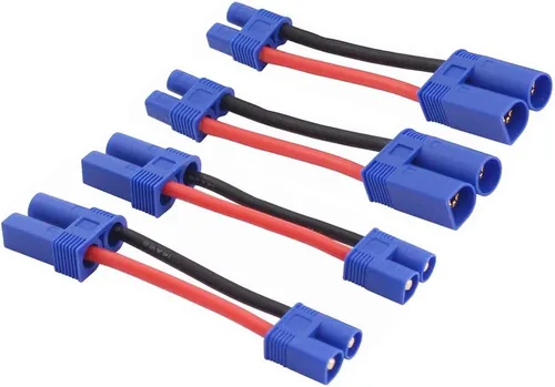 4pcs EC3 a EC5 macho hembra adaptador de conector RC con 14awg 2inch alambre (E38-4)
