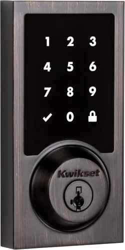 Miniatura 19 de Kwikset HomeConnect 918 Cerradura de pantalla táctil tradicional habilitada para Z-Wave de largo alcance, funciona con Ring Alarm, se requiere