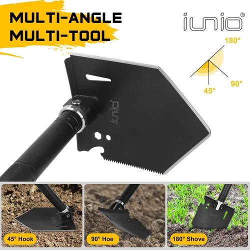 Miniatura 4 de iunio Pala de Camping, Pala Plegable, Portátil, Multiherramienta, Herramienta de Atrincheramiento Plegable, Pala Plegable, para Mochileros