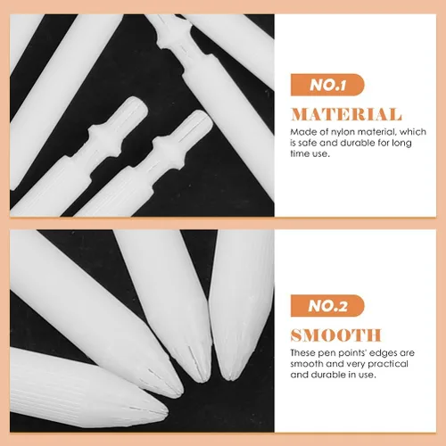 Miniatura 6 de EXCEART 20 puntas de repuesto para bolígrafos de pintura de 0.028 in, puntas de nailon para marcadores de pintura acrílica, puntos de rotulador