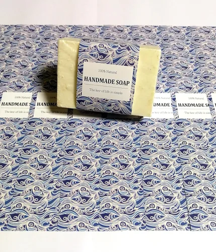 Miniatura 17 de Cinta de papel de envoltura para barra de jabón casera 20 piezas (horizontal - rosa claro)