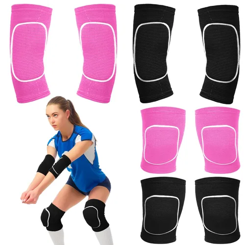 Miniatura 10 de Sosation Juego de 2 Coderas de Voleibol y Mangas para Rodilla y Brazo con Almohadilla de Protección, Accesorios Esenciales de Voleibol con Alta