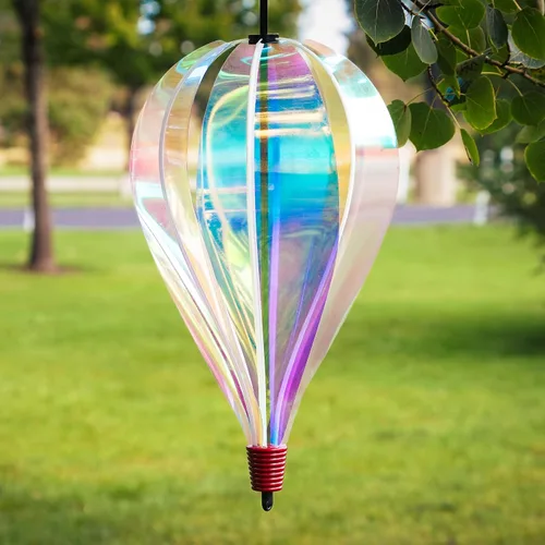 Miniatura 3 de In the Breeze 0978 - Globo de aire caliente iridiscente de 6 paneles - Decoración colgante al aire libre