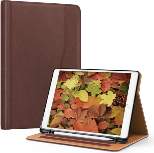 Miniatura 18 de OKP Funda para iPad de 9ª generación 2021/8ª generación 2020/7ª generación 2019 de 10.2 pulgadas, funda con visión multiángulo, cuero PU con soporte