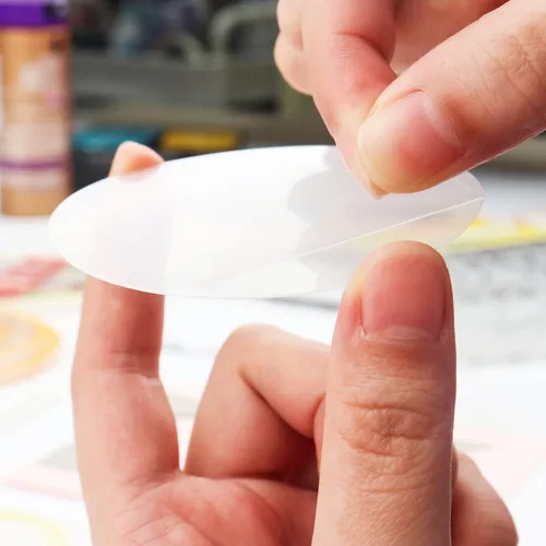 Miniatura 5 de Juego de 9 marcos circulares con paneles de coctelera circular, vienen en 3 tamaños, tira autoadhesiva en la parte delantera y trasera, cúpulas