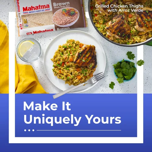 Miniatura 4 de Mahatma Arroz integral de grano entero, bolsa de arroz de 2 libras, arroz para estufa o microondas