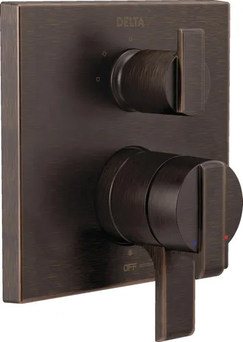 Miniatura 8 de Delta Faucet T27867-SS Ara Angular Modern Monitor 17 Series válvula de control con desviador integrado con 3 modos Cromo