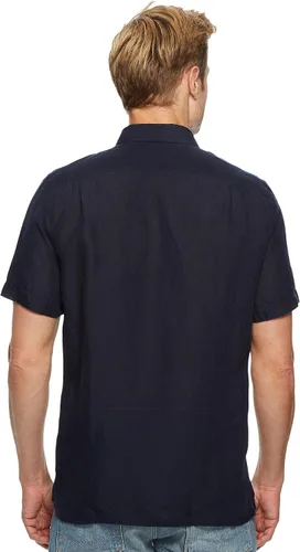 Miniatura 3 de Lacoste Camisa de manga corta con botones de lino y ajuste regular para hombre