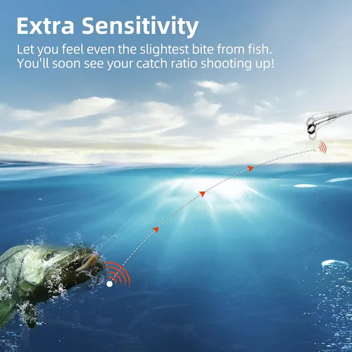 Miniatura 5 de RUNCL Línea de Pesca de Fluorocarbono, Línea Líder PowerFluoro Clear Ice para Pesca - Prácticamente Invisible, Hundimiento Más Rápido, Sensibilidad