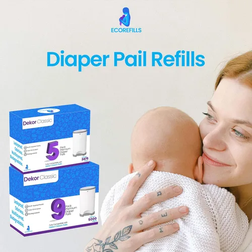 Miniatura 2 de ECO-REFILLS - Recambios de cubo de pañales, se adapta a Dekor CLASSIC extra grueso, potente eliminación de olores y aroma a polvo fresco, fácil