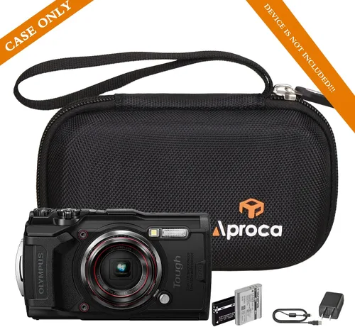 Miniatura 5 de Aproca Funda para cámara compatible con cámara digital OM SYSTEM Olympus Tough TG-7/TG-6, bolsa de almacenamiento portátil para cámara y accesorios
