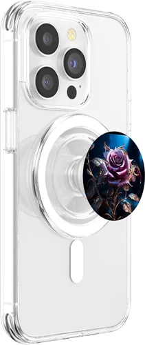 Miniatura 3 de Gothic Metallurgic Rose Design 1 PopSockets MagSafe PopGrip for iPhone