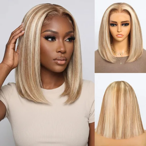 Miniatura 12 de Peluca Balayage Wear and Go sin pegamento, predepilada 12A, densidad del 220%, encaje frontal, peluca de cabello humano 6x5, precortada, pelucas