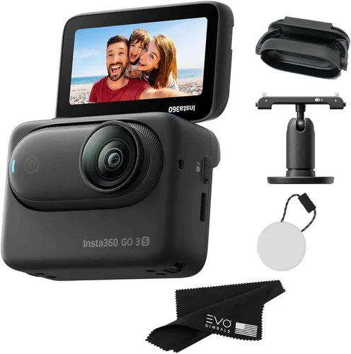 Insta360 Cámara de acción GO 3S 4K edición estándar, color negro medianoche, 64 GB