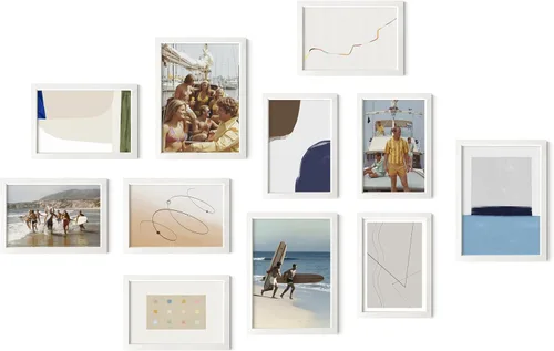 Miniatura 22 de HAUS AND HUES Portarretratos para pared, juego de 5 marcos de fotos negros, collage de marcos de fotos, marcos de fotos a granel, marcos de fotos