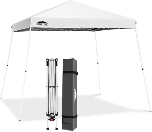 Miniatura 15 de Eagle Peak - Pérgola plegable (10.0 x 10.0 pies), patas inclinadas, de tela, para exteriores, fácil de montar, Negro