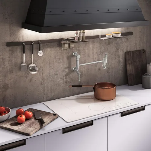 Miniatura 7 de Lava Odoro PF312-BN - Grifo de llenado de ollas de níquel cepillado, moderno de dos accesorios, montaje en pared, grifo de cocina plegable de dos