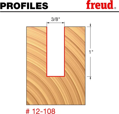 Miniatura 100 de Broca recta de doble acanaladura Freud, 15/64 x 3/4 de pulgada, con vástago de 1/2 pulgada, 12-096
