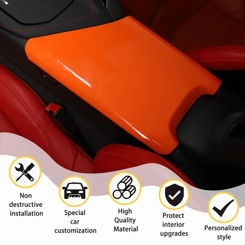 Miniatura 4 de CHEAYAR Funda para Reposabrazos de Interior de Coche, Caja de Consola Central Compatible con Chevrolet Corvette C8 2020-2023, Cubierta de Protección