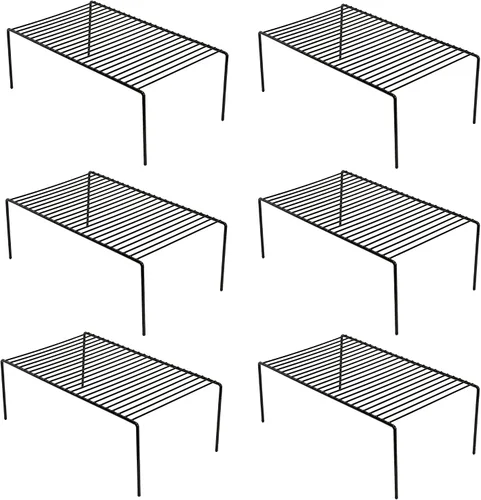 Miniatura 12 de Redrubbit Estante de almacenamiento grande (15.7 x 9.4 pulgadas), juego de 6, inoxidable, minimalista, blanco, acero metálico, 6 estantes, cocina
