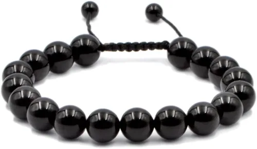 Miniatura 25 de AD Beads - Pulseras de gemas naturales de 0.39 pulgadas, cristales de sanación, macramé ajustable de 7 a 9 pulgadas