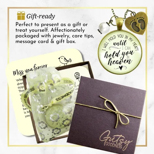 Miniatura 20 de Gutsy Goodness Miscarriage Necklace Comforting Sentimental Handmade Jewelry For Mom - Pendant, Message Card, Keepsake Gift Box