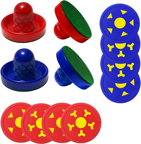 Miniatura 8 de Empujadores de hockey de aire y discos de hockey de aire, huelguistas antideslizantes y discos dinámicos para juego de mesa de hockey de aire