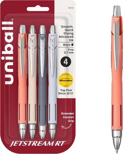 Miniatura 11 de Uniball 70879 Uni-Ball Jetstream Punta Fina 0.7 Mm Paquete de 3, Surtido