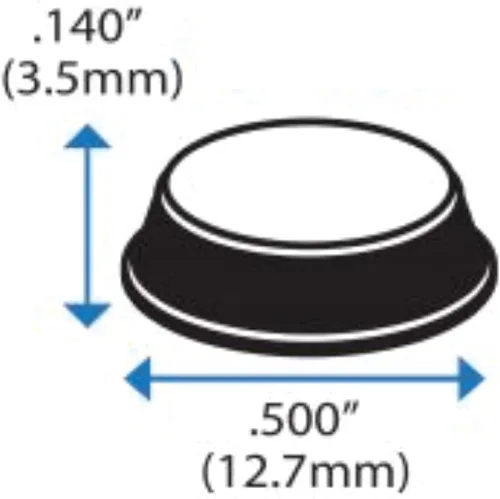 Miniatura 7 de Paquete de 50 topes para puerta de gabinete, almohadillas adhesivas transparentes de 1/2 pulgada de diámetro para cajones, tapas de vidrio, tablas