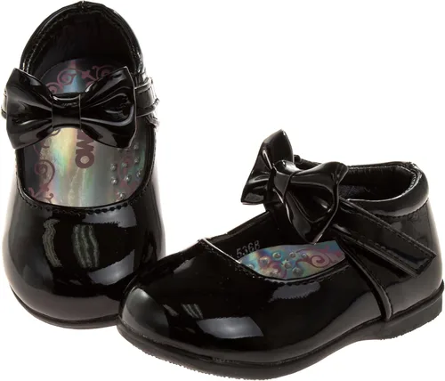 Miniatura 5 de Josmo Zapatos para caminar para bebés Zapatos planos Mary Jane para niños y niñas, zapatos de vestir formales, mocasines para caminar, cuna, lazo