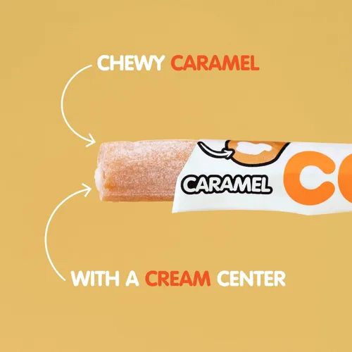 Miniatura 3 de Goetze's Cow Tales - Palitos de caramelo y crema, caja de 36 piezas Relleno original de crema de caramelo y vainilla, deliciosas golosinas frescas