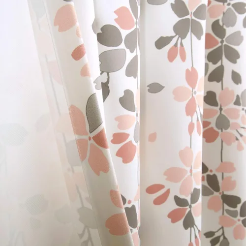 Miniatura 4 de Lush Decor Cenefa para ventana con filtro de luz, colección Weeping Flower, juego de cortinas, un par, 52" de ancho x 95" de largo + 2" de cabecera