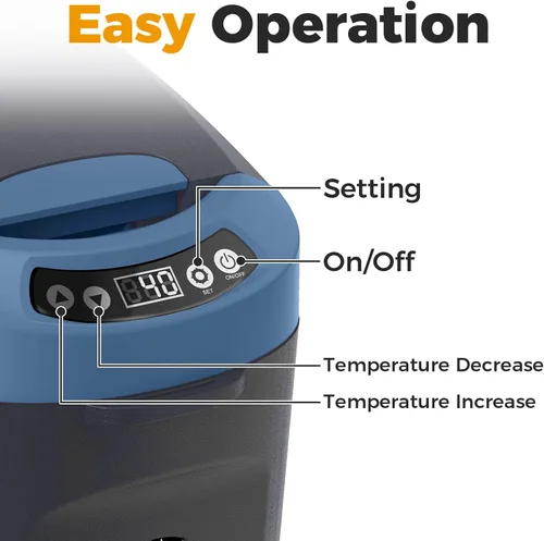 Miniatura 6 de Setpower Refrigerador AB15 de 12 voltios, enfriador eléctrico de 16 cuartos de galón (15 litros), refrigerador portátil para automóvil, refrigerador