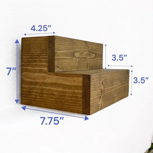 Miniatura 7 de Estante escalonado para botellas Expositor de botellas de licor de 2 niveles Organización de bar Estante de encimera de cocina (Early American)