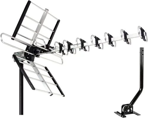 Five Star - Antena de TV para exteriores HDTV de largo alcance de hasta 200 millas, antena de TV para instalar en ático o techo, antena digital OTA