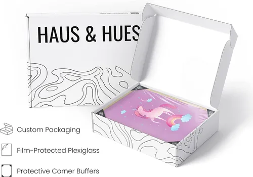 Miniatura 4 de Haus and Hues - Impresiones artísticas de unicornio, juego de 4 pinturas para decoración de pared y pop, póster para habitaciones de adolescentes