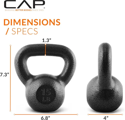 Miniatura 4 de CAP Barbell Cast Iron Kettlebell - Singles and Sets, Multiple Weight Choices