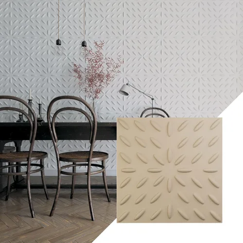 Miniatura 26 de Ekena Millwork WP20X20BLWH 19 5/8 pulgadas de ancho x 19 5/8 pulgadas de alto Blaze EnduraWall Decorativo 3D Panel de pared cubre 2.67 pies cuadrados