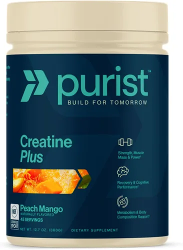 PURIST Creapure Creatine Plus Monohydrate | Suplemento en polvo de entrenamiento | Recuperación de energía de fuerza muscular para mujeres y hombres