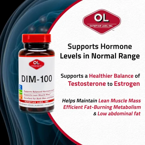 Miniatura 5 de Olympian Labs DIM Suplemento 100mg - Cápsulas diarias - Diindolilmetano para hombres y mujeres, 100 mg, 60