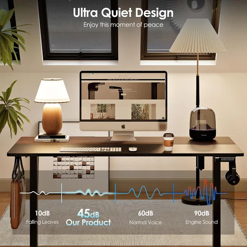 Miniatura 4 de Monomi Escritorio Eléctrico de Altura Ajustable de Pie, 48x24 Pulgadas, Escritorio Ergonómico para Oficina en Casa Sentado/De Pie