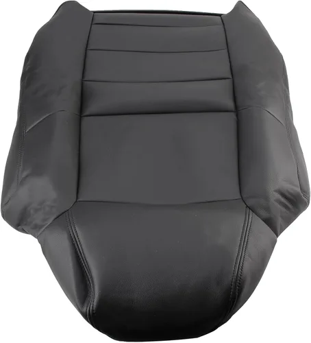 Miniatura 6 de AUTOKAY Funda de asiento perforada para Ford F250 F350 Super Duty Lariat XLT 2004 2005, funda de asiento de cuero negro para conductor y pasajero